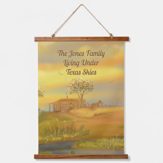 Tapiz Personalizado de los Cielos de Texas (Anverso)