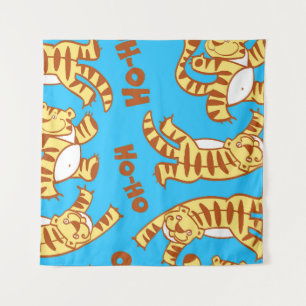 Tapiz Personalizado De Los Cubos De Tigre: Divertido Sin