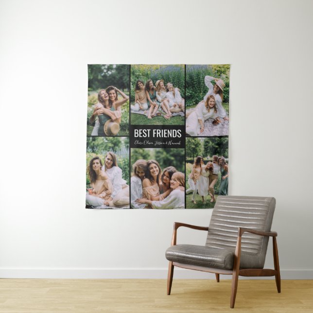 Tapiz Personalizado de Mejores Amigos con Fotos (In situ)