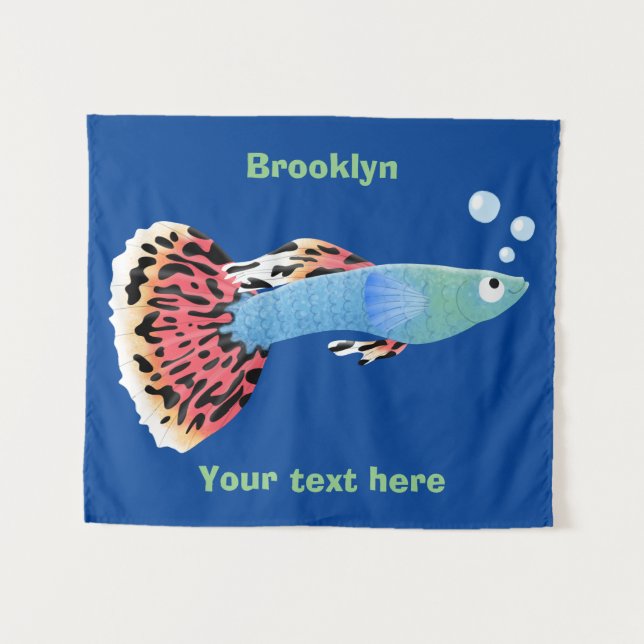 Tapiz Personalizado de peces tropicales adormilados (Anverso (horizontal))