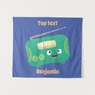 Tapiz Personalizado de radio retro alegre y gracioso
