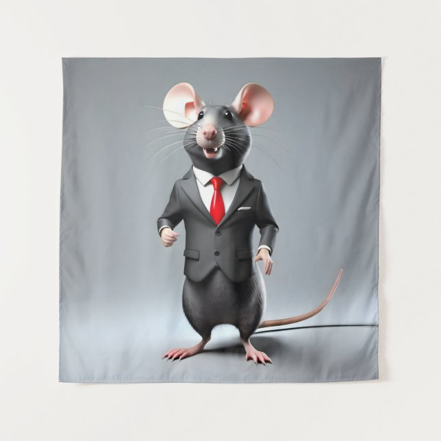 Tapiz personalizado de ratón divertido (Anverso)