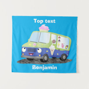 Tapiz Personalizado de un camión de helados alegre