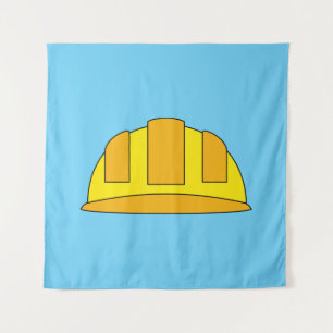 Tapiz Personalizado del Gorra duro amarillo