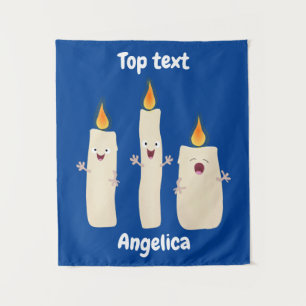 Tapiz Personalizado del trío de velas de canto lindo