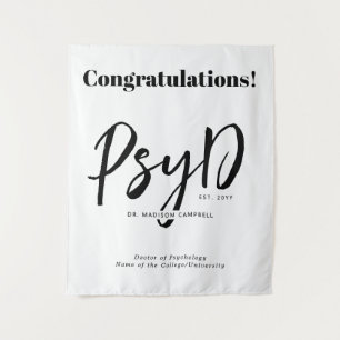 Tapiz Personalizado Elegante PsyD Doctor en Psicología