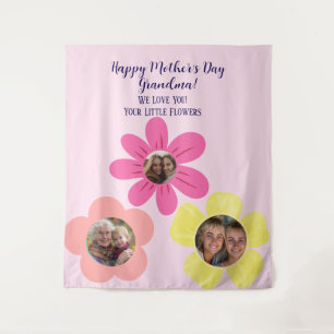 Tapiz Personalizado Floral Rosa Abuela Gigante de foto 3