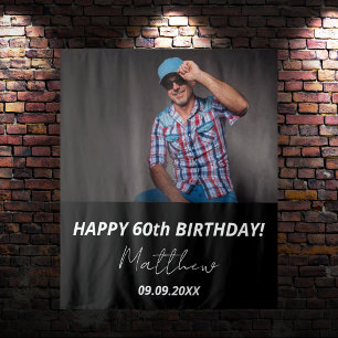 Tapiz Personalizado foto blanco negro hombre de 60 años