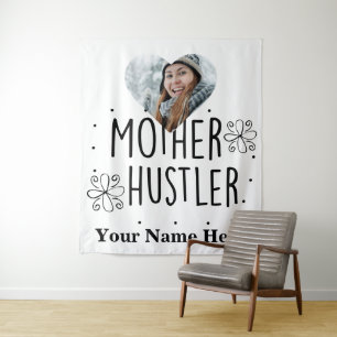 Tapiz Personalizado foto del corazón Madre Hustler