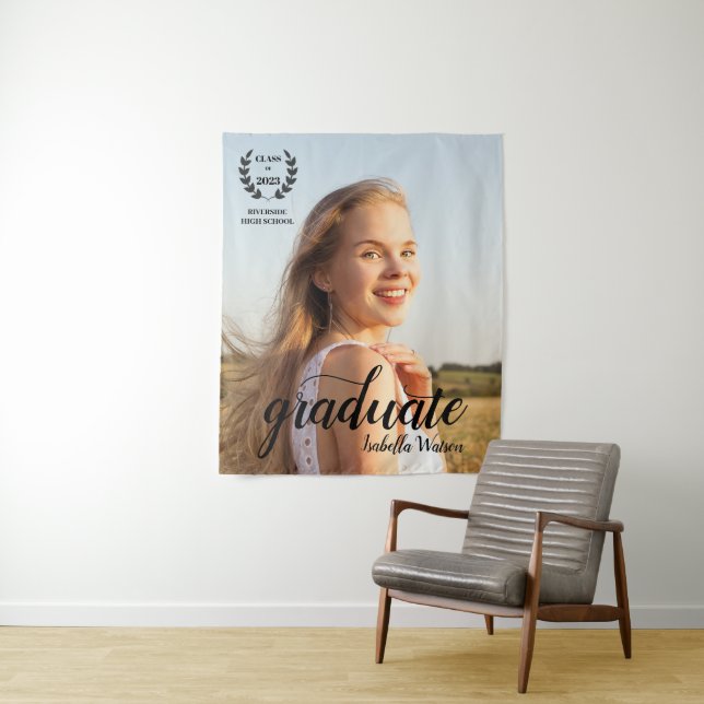 Tapiz Personalizado Foto Elegante Fiesta de Grad Script (In situ)