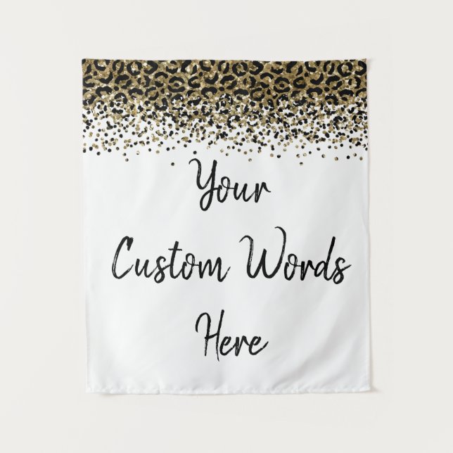 Tapiz Personalizado Leopard Backdrop Personalized Photo  (Anverso)