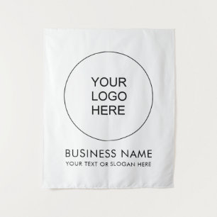 Tapiz Personalizado logotipo comercial Añadir plantilla 