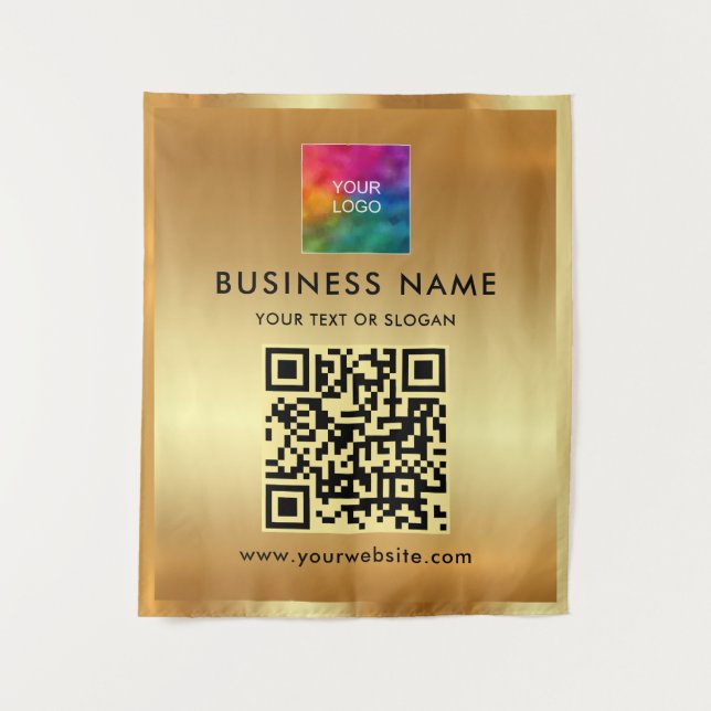 Tapiz Personalizado logotipo comercial Añadir plantilla  (Anverso)