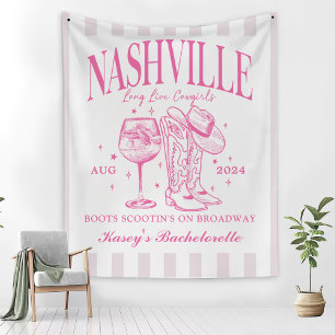 Tapiz Personalizado Nashville Bachelorette Rodeo Cocktai