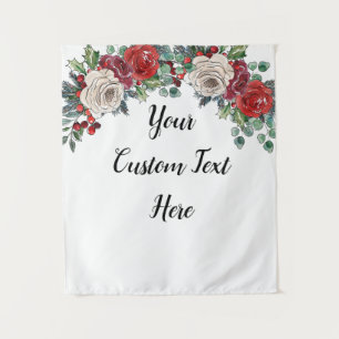 Tapiz Personalizado Navidades de Boda de Invierno Foto P