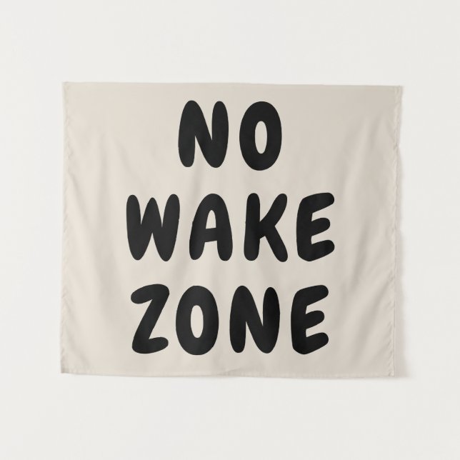 Tapiz Personalizado No Wake Zone Playroom Nursery Boho K (Anverso (horizontal))