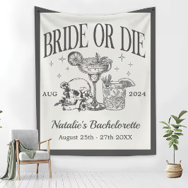 Tapiz Personalizado Novia O Muere Fiesta De Cocktail Bac