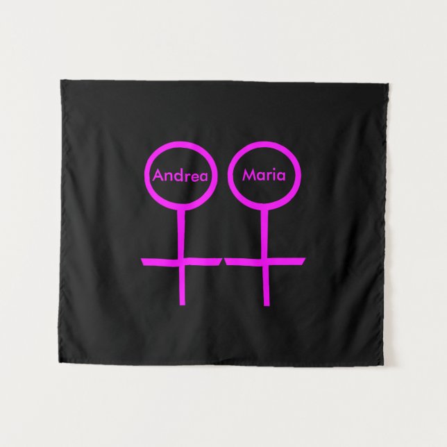 Tapiz Personalizado para Amantes Lesbianas (Anverso (horizontal))