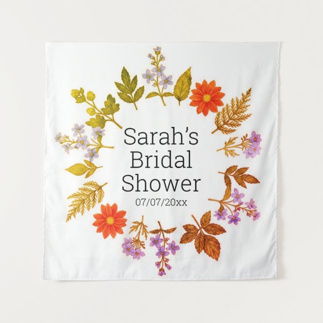 Tapiz personalizado para ducha de boda (Anverso)
