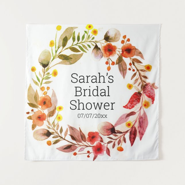 Tapiz personalizado para ducha de boda (Anverso)