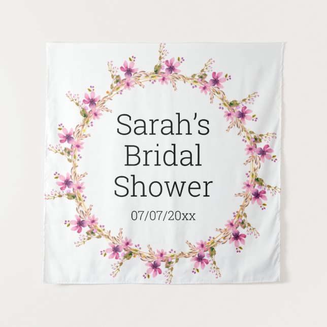 Tapiz personalizado para ducha de boda (Anverso)