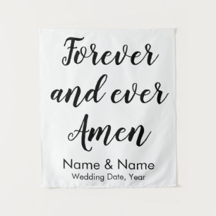 Tapiz Personalizado para siempre y para siempre Boda per