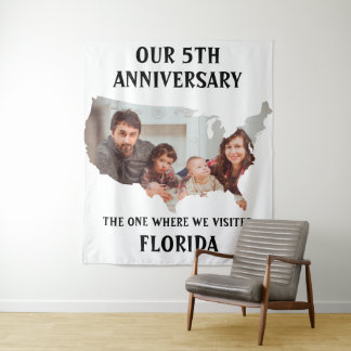 Tapiz Personalizado pareja vacaciones boda EE.UU. foto d