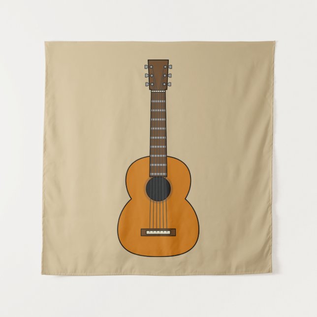 Tapiz Personalizado simple de guitarra acústica (Anverso)
