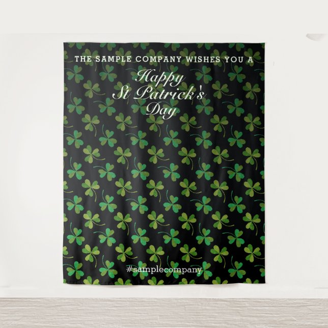 Tapiz Personalizado St Patrick's Day Selfie Backdrop Sha (Anverso)