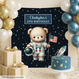 Tapiz Personalizado Teddy Bear Astronauta Abierto desde