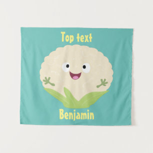 Tapiz Personalizado vegetal de coliflor alegre y dulce