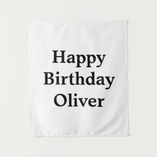 Tapiz Personalized Birthday Banner Custom Name Flag Wall
