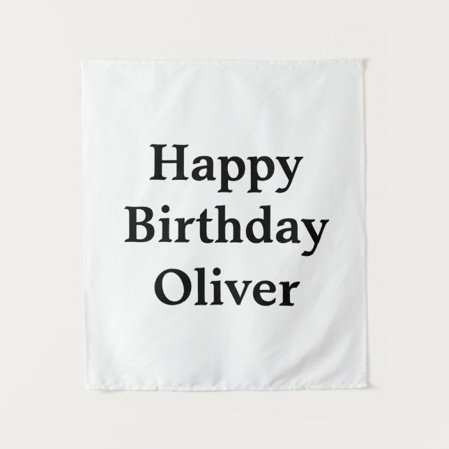 Tapiz Personalized Birthday Banner Custom Name Flag Wall (Anverso)
