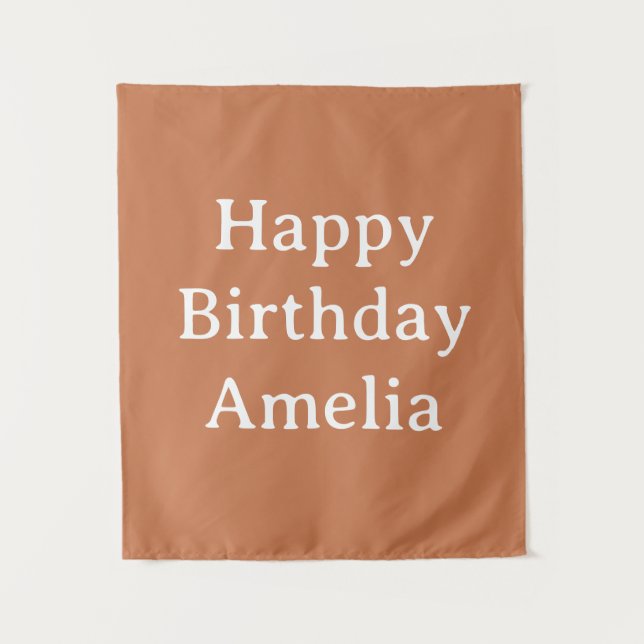 Tapiz Personalized Birthday Banner Custom Name Flag Wall (Anverso)