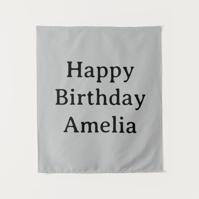 Tapiz Personalized Birthday Banner Custom Name Flag Wall (Anverso)