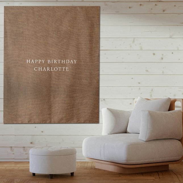 Tapiz Personalized Birthday Name Flag Fabric Banner (Personalized Birthday Name Flag Fabric Banner Tapestry)