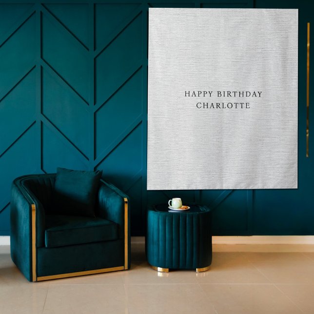 Tapiz Personalized Birthday Name Flag Fabric Banner (Personalized Birthday Name Flag Fabric Banner Tapestry)