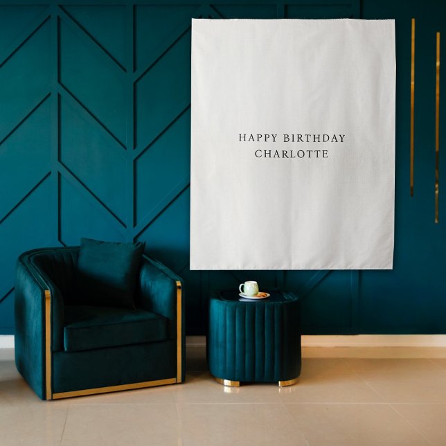 Tapiz Personalized Birthday Name Flag Fabric Banner (Personalized Birthday Name Flag Fabric Banner Tapestry)