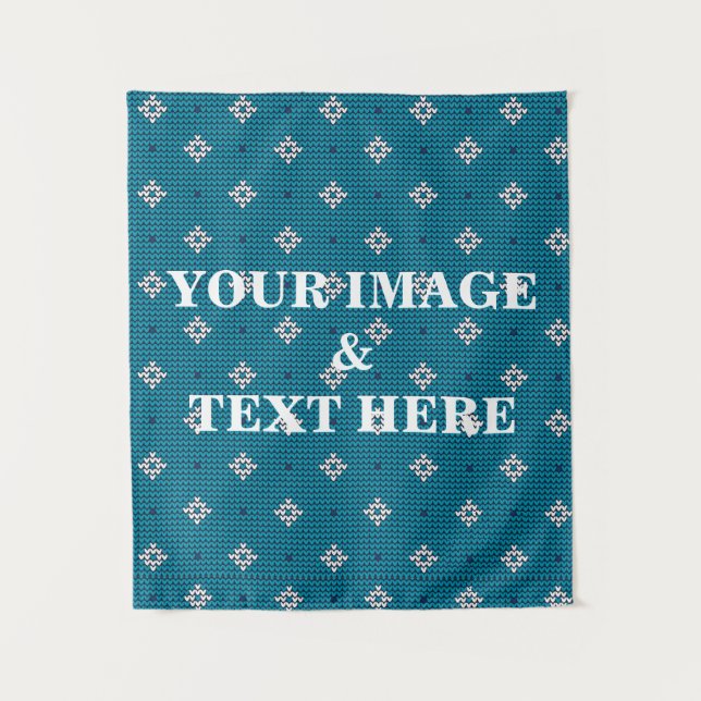 Tapiz Personalized Custom Your Own Photo & Text Tapestry (Anverso)