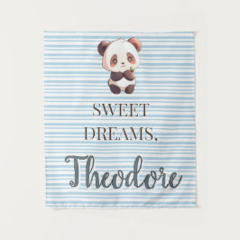 Tapiz Personalized Cute Panda Sweet Dreams Tapestry