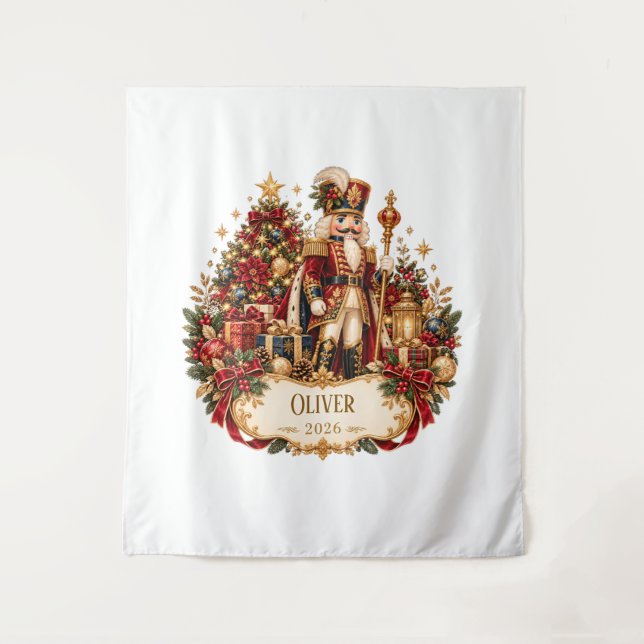 Tapiz Personalized Nutcracker Christmas Blanket with Nam (Anverso)
