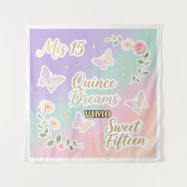 Tapiz Personalized Quinceañera Photo Backdrop