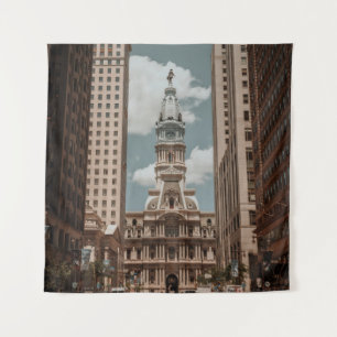 TAPIZ PERSONAS CAMINANDO POR LA CALLE CERCA DE EDIFICIOS