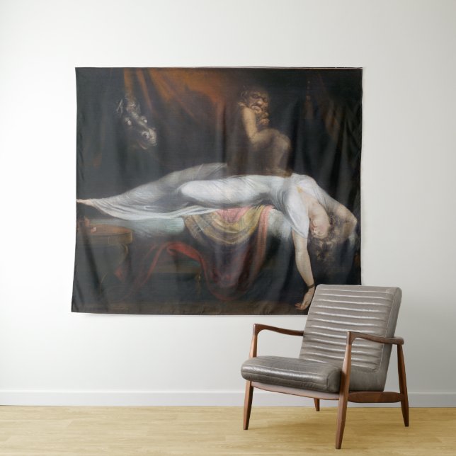 Tapiz Pesadilla de Henry Fuseli Gothic Macabre Dark Art (In situ (horizontal))