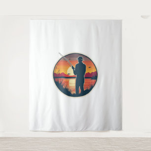 Tapiz Pesca Retro Pesca Pescado Mar Sunset