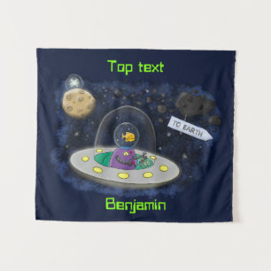 Tapiz Pescado alegre lindo del ilustracion del personali