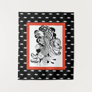 TAPIZ PESCADO JAPONÉS CON PATRÓN DE NUBE