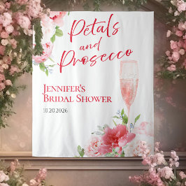 Tapiz Petales y Prosecco | Sombras de ducha de novia