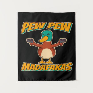 Tapiz Pew Pew Duck | Duck Pattern Throw Blanket