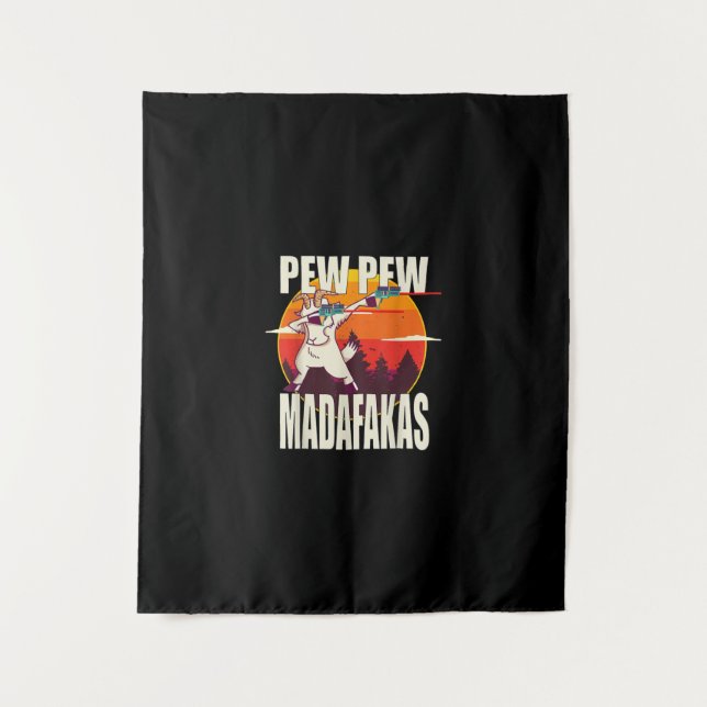 Tapiz Pew Pew Madafakas Pew Pew Madafakas Cabra (Anverso)